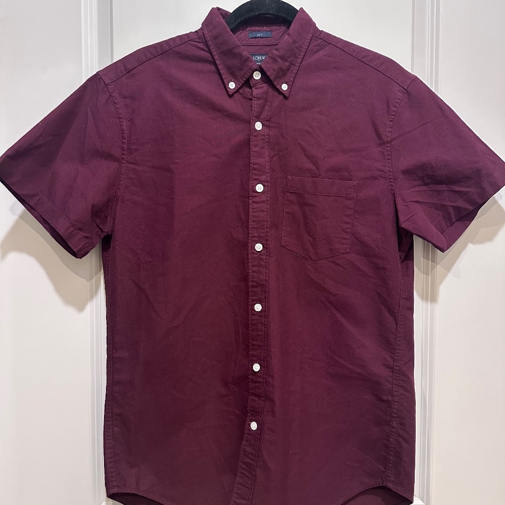 J. Crew Burgundy Button-Down Shirt